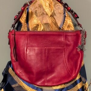 Coach Cherry Red Leather Shoulder Bag Vintage Clean EST 1941